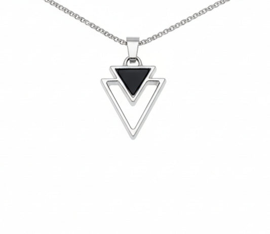 Delta Double Triangle Pendant Necklace