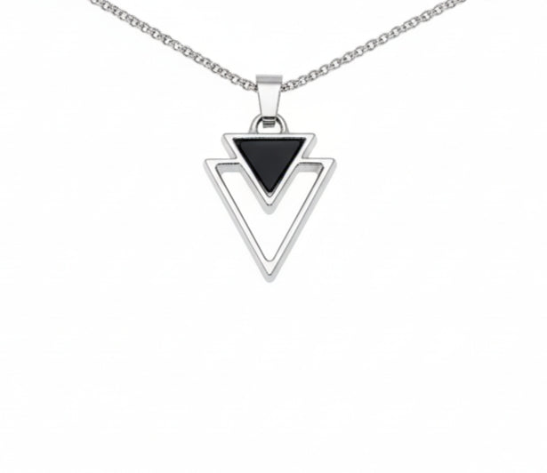 Delta Double Triangle Pendant Necklace